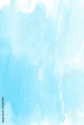 Abstract blue watercolor background. The color splashing on the paper.