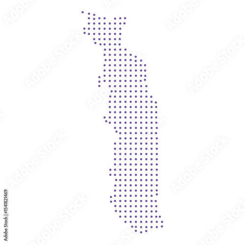 Togo map dotted pattern design purple circle