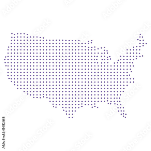 United States map dotted pattern design purple circle