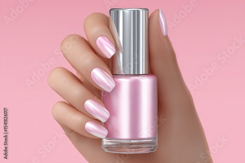 Glossy nail polish bottle banner