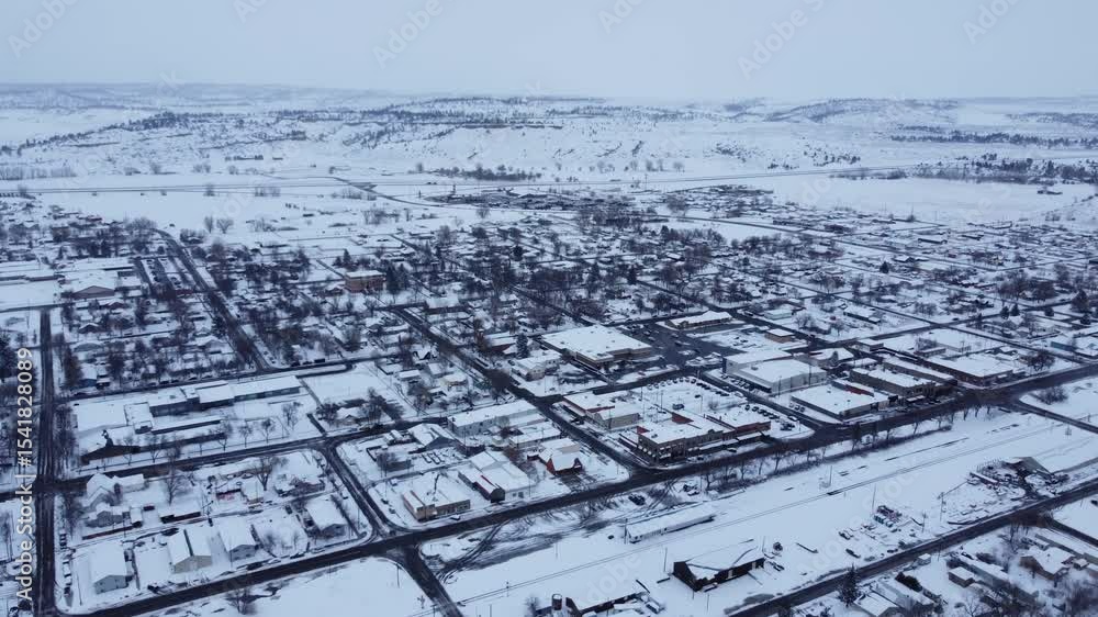 Small town in Montana in winter Small town in Montana in winter