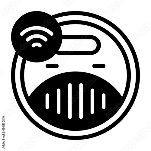 Smart Carbon Monoxide Detector Vector Icon