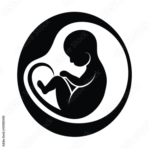 Pregnancy and Fetus Silhouette