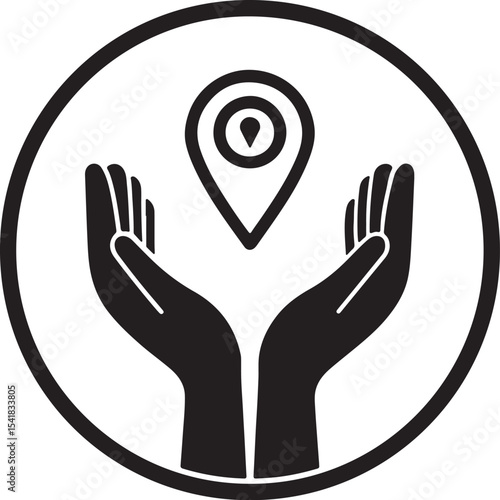 Human hands holding each other, a vector illustration for a web design concept or a symbol of warning