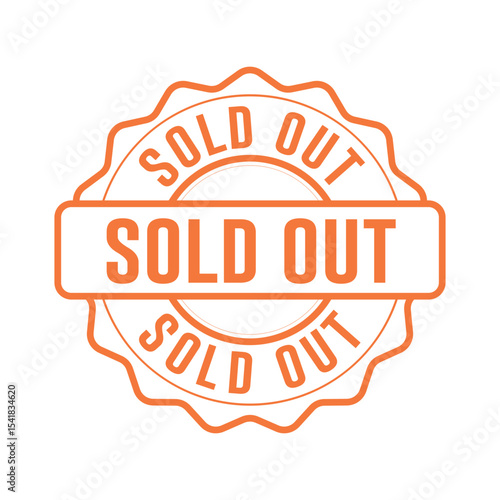 Sold Out Rubber Stamp vector element design templates simple and modern concept