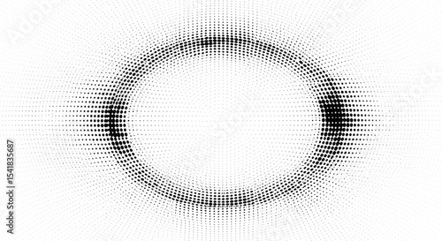 Abstract elliptical shape with dotted texture