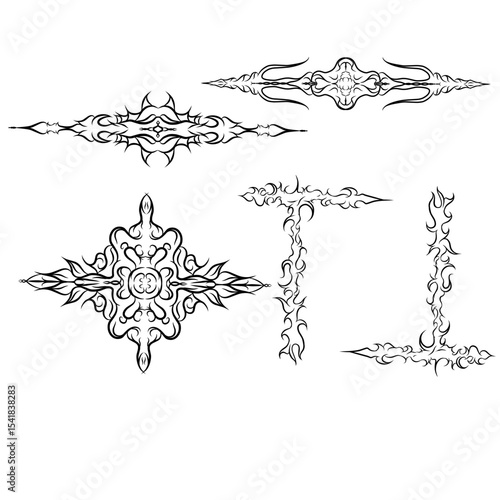set of decorative elements