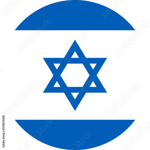 israel flag simple icon in round or circle shape	