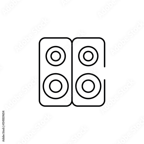 Music System icon design with white background stock illustration