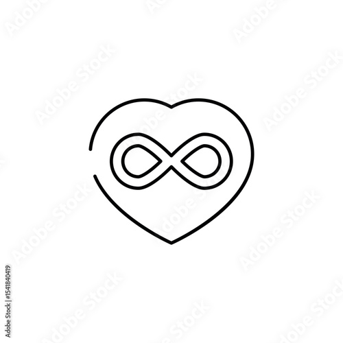 Eternal Love icon design with white background stock illustration