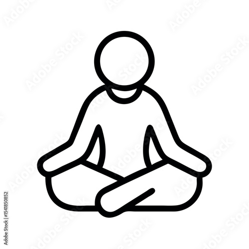 Person sitting in lotus meditation pose icon