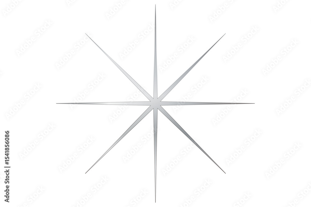 Silver star on white background
Silver star on white background