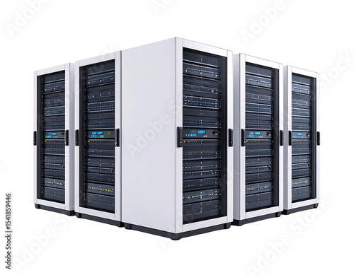 Server room full of data processing