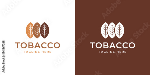 tobacco leaf vector logo design
