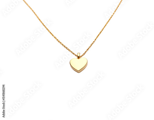 Wallpaper Mural Elegant Gold Heart Pendant Necklace with Delicate Chain. Torontodigital.ca
