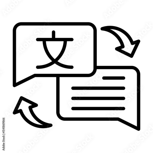 Language Translation Multilingual Communication Single icon