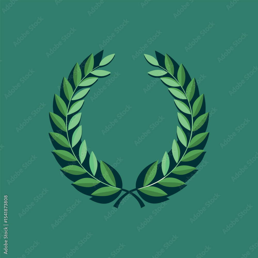 Obraz premium wreath laurel branch vector 