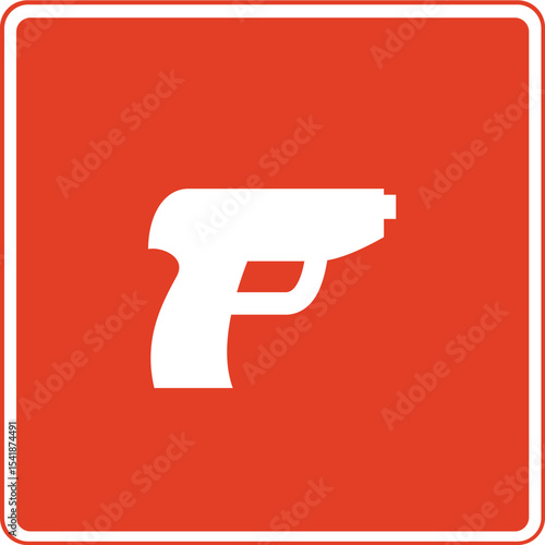 firearms zone warning sign