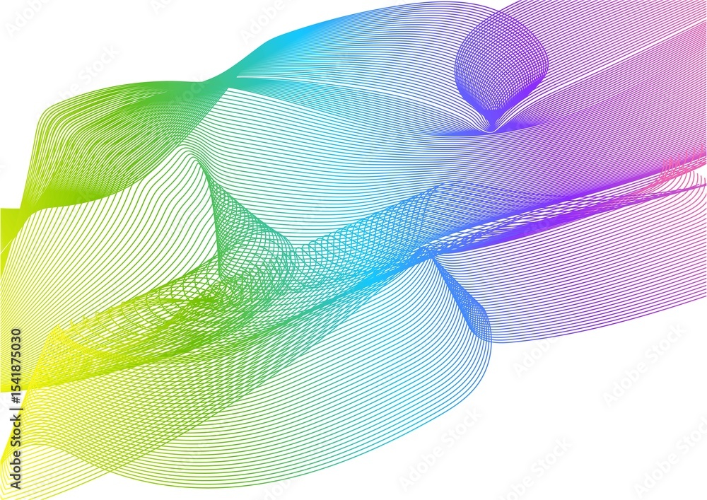 Fototapeta premium curved lines wave background