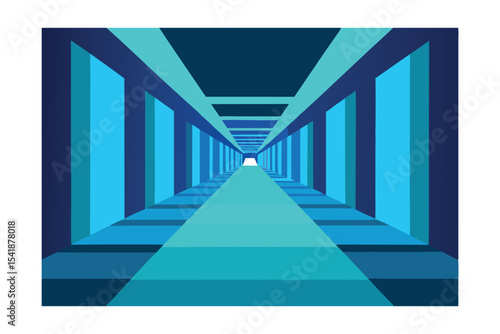 Abstract Corridor An Exploration of Depth and Perspective in Geometric Design