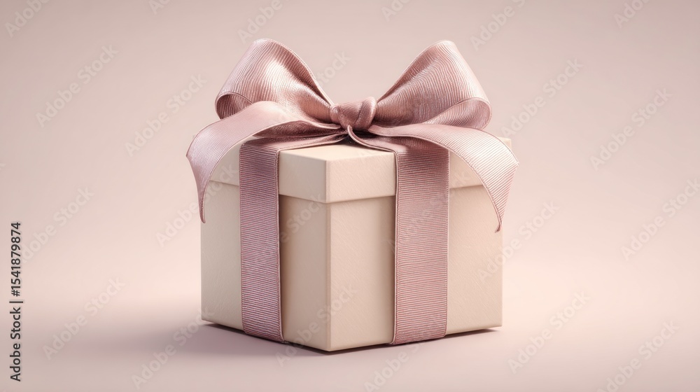 Obraz premium Elegant gift box with a luxurious ribbon