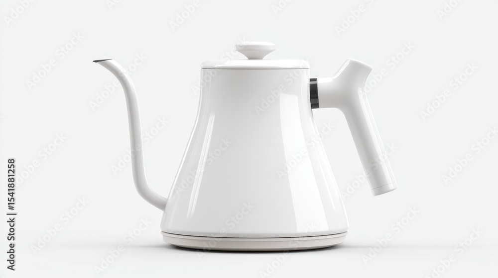 Fototapeta premium Sleek white electric kettle