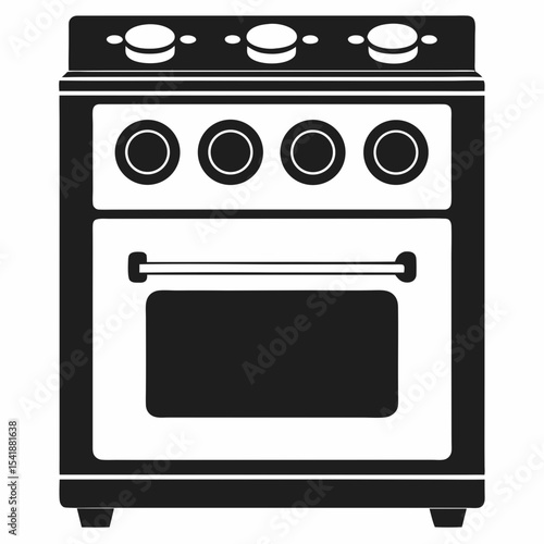 gas stove isolated on white