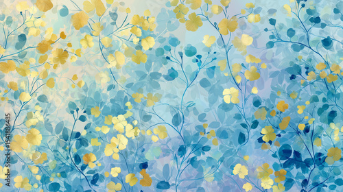 Beautiful transparent green flower background wallpaper