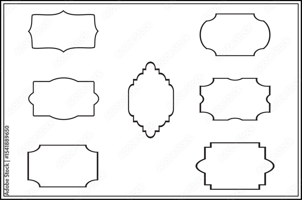 Fototapeta premium set of vintage frames