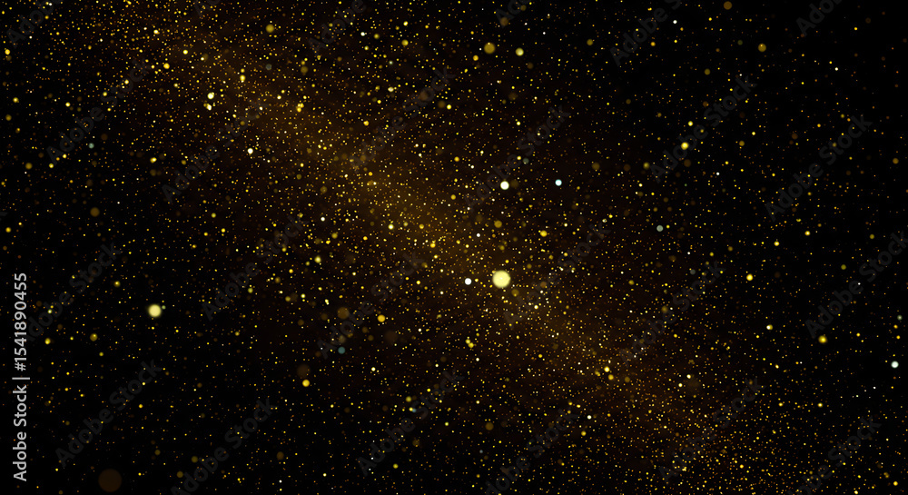 Obraz premium Shimmering Stardust Confetti on Dark Background