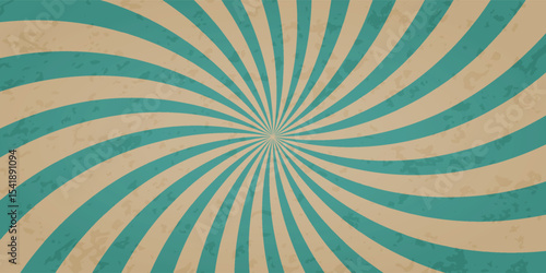 Circus marquee pattern, vintage carnaval background, red circle rays on beige. Abstract bg with grunge texture for poster, flyer, summer holidays. Vector illustration of marquee strip, old paper bg.