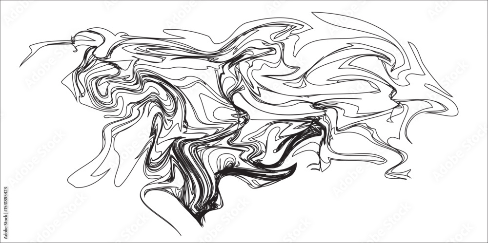 Obraz premium Lion head tattoo design with smoke and swirl patterns in black vector art style