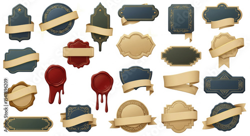 collection of different kinds vintages label design