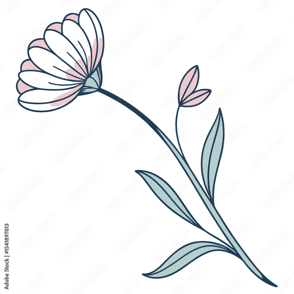 Obraz premium a beautiful eye catchy Nature, Bend and Bloom, Dew Kiss, Swaying Grace, Organic Rhythm, Serene Arch, Floral Balance, Velvet Arc, Harmony in Green, Delicate Touch, Curved Lines