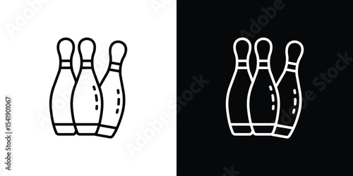 Bowling pins icon. Graphic Design vector icon. Ui Ux Icons