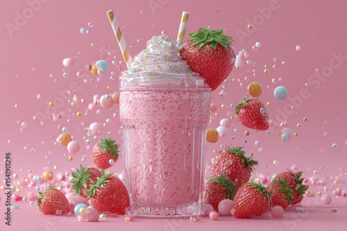Strawberry frappe banner
