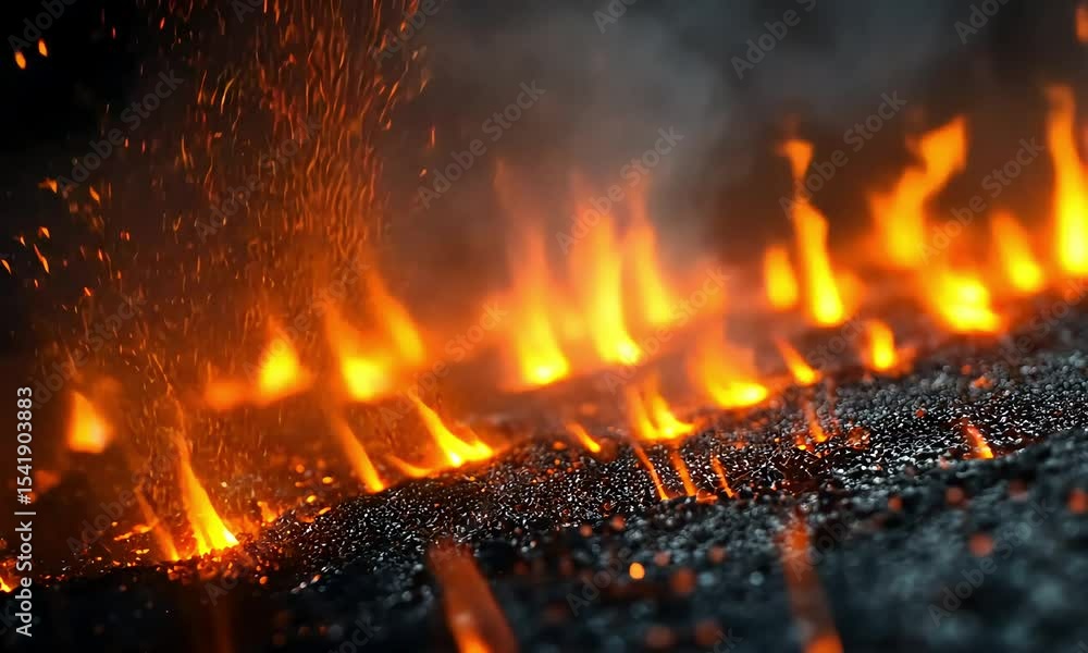 Intense Fire on Ash Bed Intense Fire on Ash Bed
