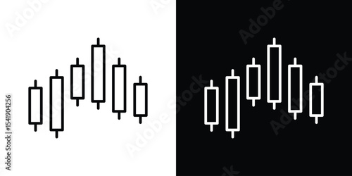 Chart candlestick icon. Graphic Design vector icon. Ui Ux Icons