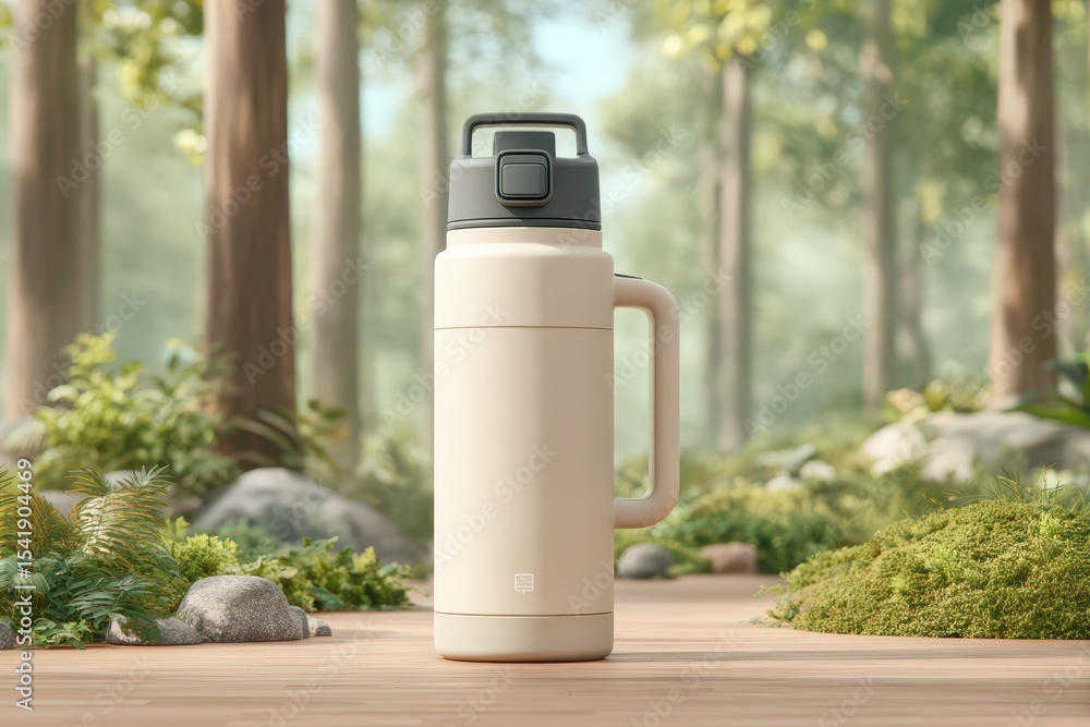 Obraz premium Thermos mockup banner