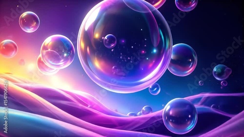 Wallpaper Mural Colorful bubbles abstract design Torontodigital.ca