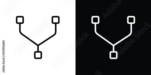 Code Fork icon. Graphic Design vector icon. Ui Ux Icons