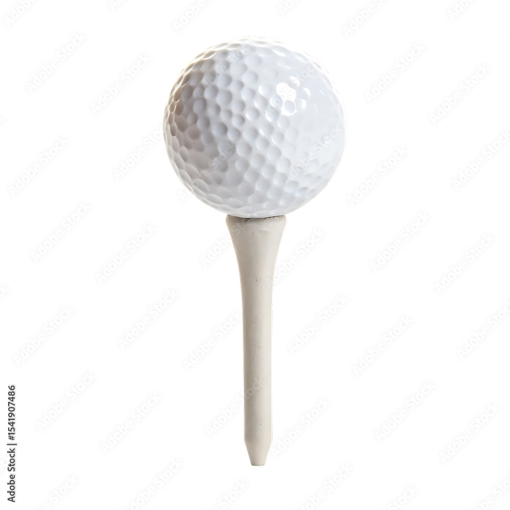 White Wooden Golf Tee Sport Accessory Isolated on Transparent Background White Wooden Golf Tee Sport Accessory Isolated on Transparent Background