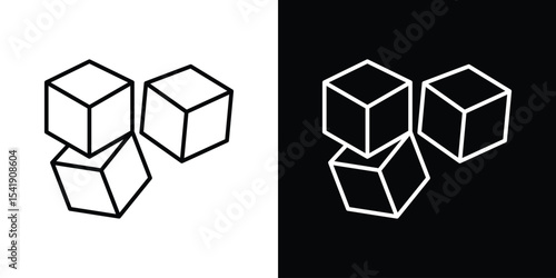 Cubes icon. Graphic Design vector icon. Ui Ux Icons