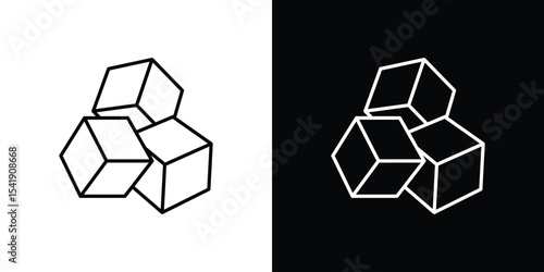Cubes icon. Graphic Design vector icon. Ui Ux Icons