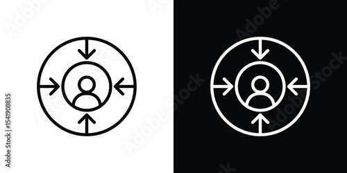 Customer centricity icon. Graphic Design vector icon. Ui Ux Icons