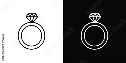 Diamond ring icon. Graphic Design vector icon. Ui Ux Icons