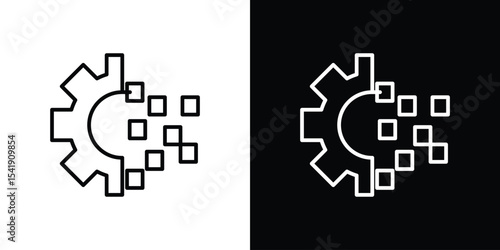 Digital transformation icon. Graphic Design vector icon. Ui Ux Icons
