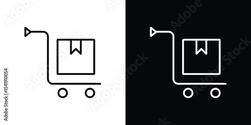 Dolly flatbed icon. Graphic Design vector icon. Ui Ux Icons