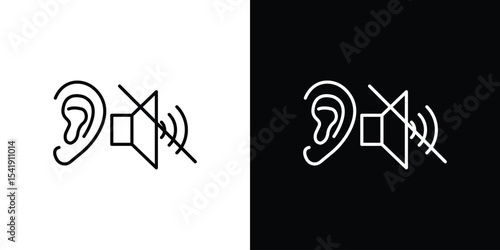 Ear deaf icon. Graphic Design vector icon. Ui Ux Icons