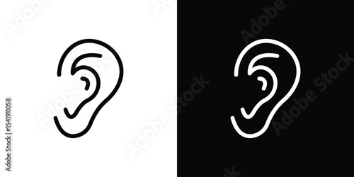 Ear icon. Graphic Design vector icon. Ui Ux Icons
